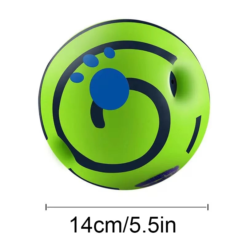 New Hot Wobble Wag Giggle Glow Ball Interactive Dog Attention Toy Fun Giggle Sounds Ball When Rolled or Shaken for Pet Dog Fun